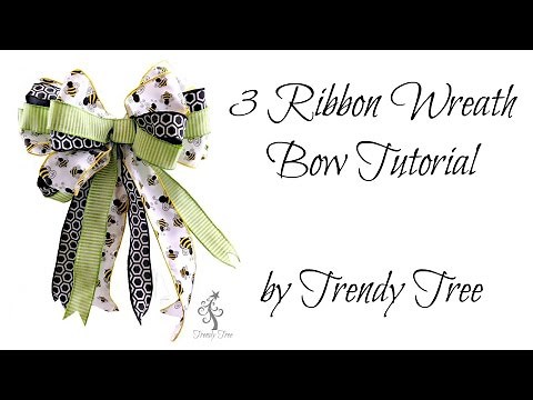 Make a Three Ribbon Bow by Trendy Tree