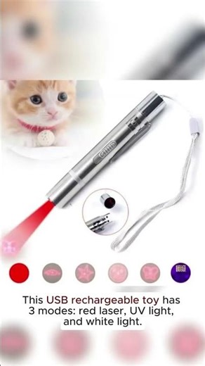 USB Rechargeable Laser Cat Toy - 3 Modes | 5 Patterns | Fun for Cats