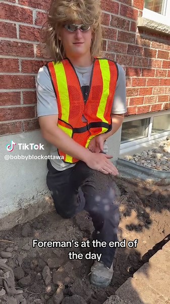 Work smarter, not harder #landscapinglife #tradesman #constructionhumor #interlock #ottawalandscaping