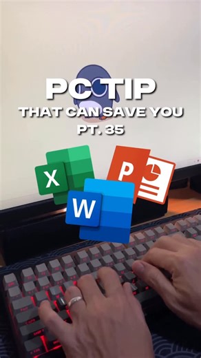 RTC Tutorials on Instagram: "PC tip that can save you - Part 35 #pctips #word #excel #powerpoint"