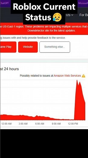 Roblox Current Status- 10/20/2025 Incident (ROBLOX IS DOWN) #roblox #aws #outage#robloxshorts#shorts