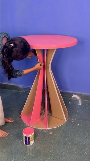 Handmade cardboard table DIY craft 🤞🏻 #crafts #diy #table #make