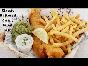 Classic Battered Crispy Fried Fish | Fish and Chips without beer | No need to skip the dishes!