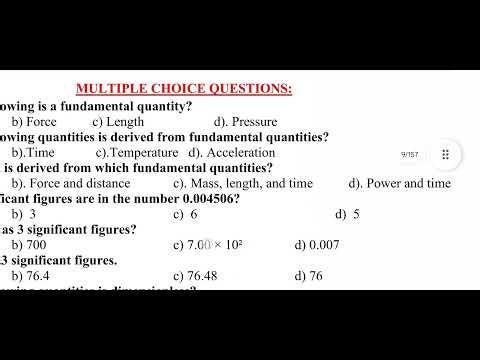 multiple choice questions chapter units and measurements class 11 physics #pyqphysics