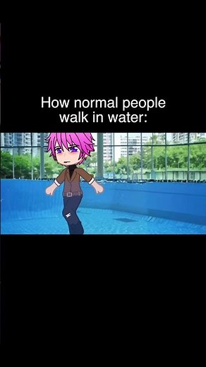 How Normal People Walk In Water VS Me | Gacha Life #Shorts