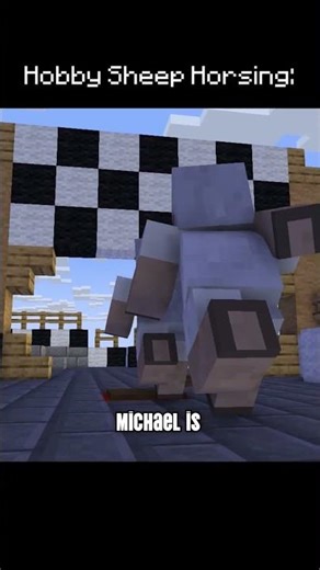 Hobby Sheep Horsing in minecraft: #shorts