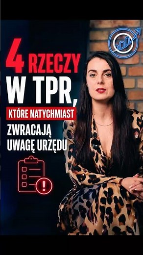 4 rzeczy w TPR które natychmiast zwracają uwagę urzędu