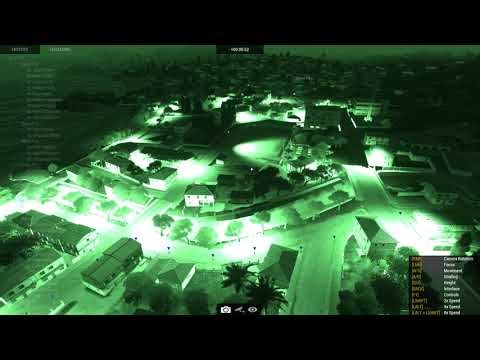 Arma 3: Example of super low limitation of city lights at night