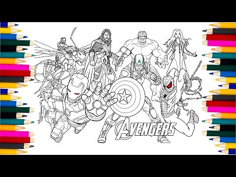 Avengers Coloring Pages - How to Draw Avengers Characters - The Spider-Verse - Spider-man Coloring