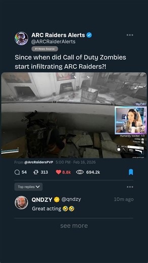 Since when did Call of Duty Zombies start infiltrating ARC Raiders?! #Gaming #Gamer #ARCRaiders #TheFinals #Extraction #ExtractionShooter #PlayStation #Steam #PCGaming