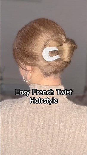 Easy Hairstyle:Quick French Twist Tutorial 🫠😍 #diyhairstyle #hairstyle #hairtok #shorts #short