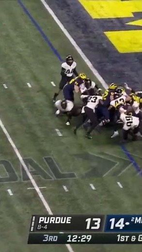 Michigan RB Kalel Mullings TD vs. Purdue | Big Ten Football Championship