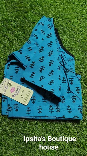 5.5K views · 38 reactions | Pure cotton blouse for order DM-7980405051 Price and size already showing on video #kolkatadiaries #blouse #sareefashion #ajrakhlove #ajrakprint | Ipsita's Boutique House | Facebook