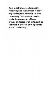 What is Luminosity function (astronomy)?