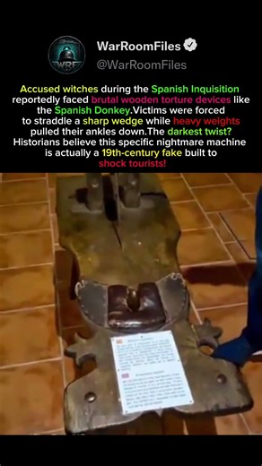 Did they really use this on witches? #bizarrehistory #spanishinquisition