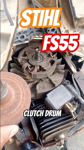 STIHL fs55 clutch drum replace #stihl #grass #repair