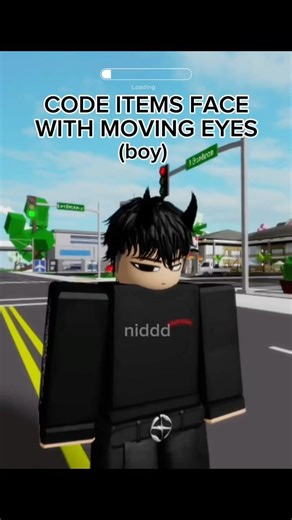 CODE ITEMS FACE WITH MOVING EYES (boy) #roblox #brookhaven #short