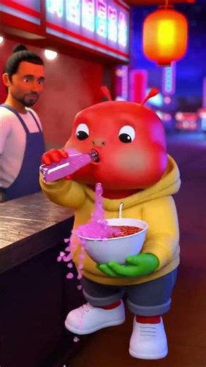 Alien Tries Spicy Noodles for the First Time… BIG Mistake 😳🔥👽
