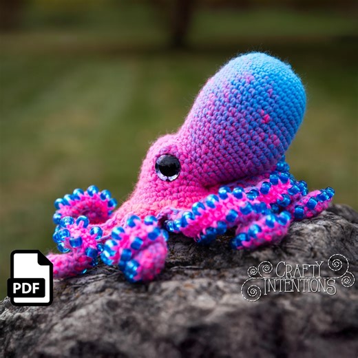 Medium Realistic Octopus Crochet Pattern by Crafty Intentions Downloadable DIGITAL PDF - Etsy