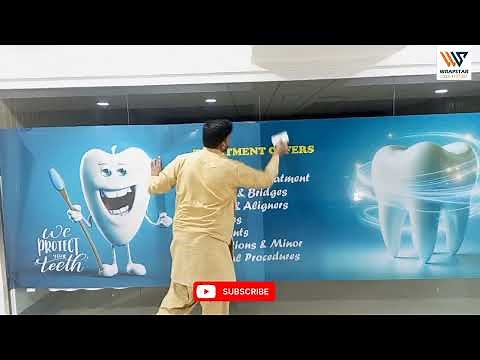 One Way Vision Sticker Paste on Glass ll How To Paste Privacy film ll Vinyl Sticker Pasting ll