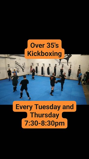 Over 35's Kickboxing, every Tuesday and Thursday evening 7:30-8:30pm. Try something new, learn a new skill in a fun and enjoyable environment. This class is a low intensity, low cardio and a non contact class. To try it out, then get in touch | BUDO self Defence & Kickboxing