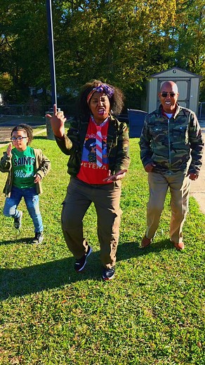 In honor of Veteran's Day, I introduced my hubby and Prince to a little Basic Training Cadence Marching. How did they do?! Do you think they made the cut🪖🫡🎖🇺🇸❤️🤍💙. Happy Veteran's Day to All Who served 🫡🤞🏾. #veteransupport #pastorswives | Nikki Wade-McFarland