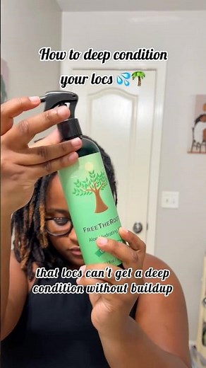 How to deep condition your locs without build up! 🌴 #shorts #locs #locjourney #naturalhair