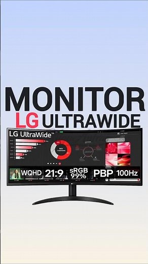 Monitor Curvo 34 UltraWide / Melhor Custo Benefício do Momento. #viral #monitor #lg #gamer #fyp