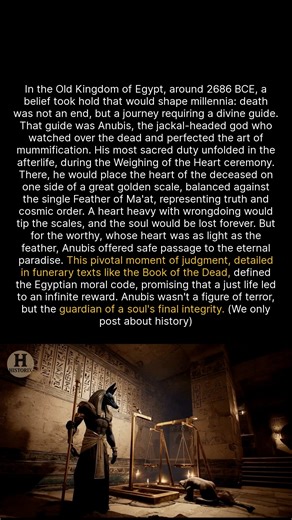 69K views · 1.2K reactions | Anubis was the divine guide who judged souls in the ancient Egyptian afterlife. #history #ancienthistory #egypt #didyouknow | Historix | Facebook