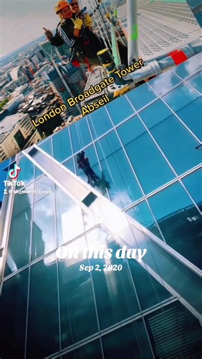 London Broadgate Tower Abseiling 👌💪🧿 #fyp #foryoupage #goviral #couplegoals #blessed