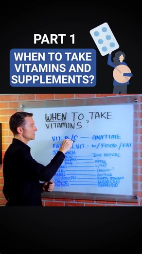 36K views · 590 reactions | WHEN TO TAKE VITAMINS AND SUPPLEMENTS – PART 1  #VitaminsAndSupplements Wondering when to take your vitamins for maximum benefit? In Part 1 of this series, we break down the best times to take different vitamins and supplements. Stay tuned for more tips!  #VitaminsAndSupplements #HealthTips #SupplementSmart #WellnessJourney #HealthyLiving #NutritionHacks #OptimalHealth #VitaminTips #Supplements101 #HealthFirst | Diet & healthy By Dr | Facebook
