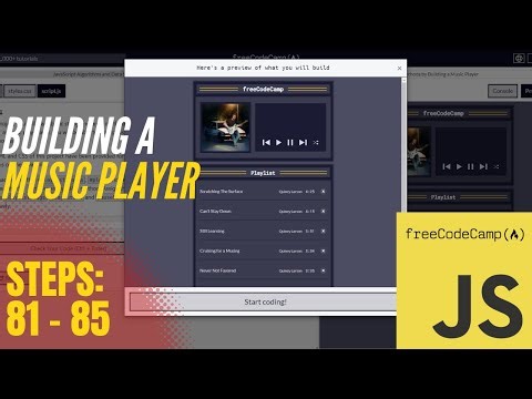 JavaScript Music Player Project: Steps 81 - 85 | Learn String and Array Methods | FreeCodeCamp