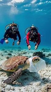 1.4M views · 7.4K reactions | Scuba Divers Rescue Trapped Turtle In Need! | Simulated Reality | Facebook