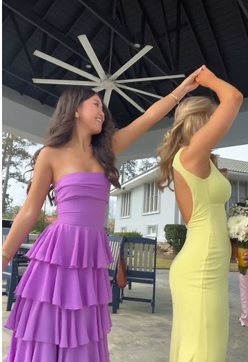 Prom Dress Transformations: Blonde and Brunette Duos