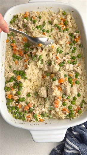 Recipe: https://www.thereciperebel.com/cheesy-chicken-and-rice-casserole/ To say that we’re obsessed with this recipe is an understatement! | The Recipe Rebel