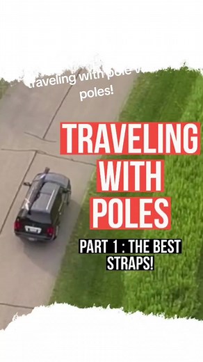My favorite straps when traveling with poles! In this series I'm going to show you a few ways to travel and strap pole vault poles to all different types of cars! 1. Straps I've used just about everything you can imagine from duct tape in a pinch, to the car seat belts hanging out the windows. The best straps I've ever used that hung out in my pole vault bag were canoe straps! Dang, those things kick butt plugs. They're fast to use, strong as hell, and cheap! No more ratcheting for me. 2. Puttin