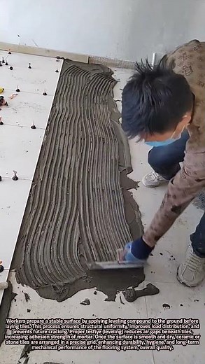 Floor Leveling and Tile Installation Process in Construction Science .