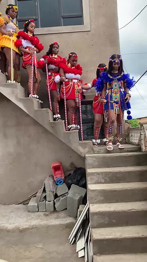 Stunning Zulu Traditional Attire in Pink and Blue