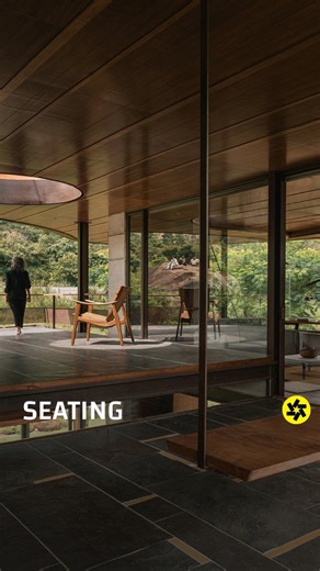 Buildofy on Instagram: "Design Highlight Villa Soham by Meeta Jain Architects Published in 10 Homes Bengaluru - A coffee table book. The house features a series of intriguing seating elements that enhance its contemplative atmosphere. Some extend from perforated metal railings, while another is a swing crafted from wood and metal. A third, made of concrete, rests overlooking the hills, offering expansive views. Together, these thoughtfully placed seats create intimate spots for reflection and qu