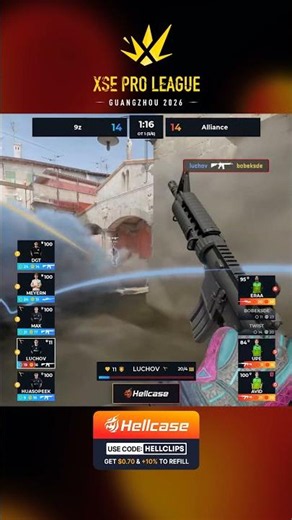 luchov Shuts Down The Push With A Quad Kill #XSE #cs #cs2 #hellcase