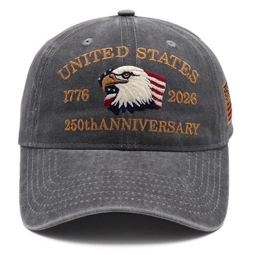 Patriotic Eagle Embroidered Hat United States 250th Anniversary 1776–2026 Vintage Washed USA Dad Cap for Men Women - Etsy