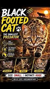 The Black-Footed Cat: The World’s Deadliest Small Cat🐈‍⬛🦁