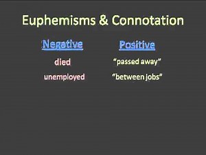 Euphemisms & Connotation