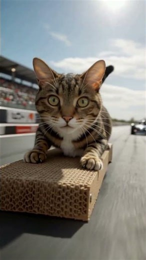 No fuel. No engine. Just hard work. #shorts #viral #cat