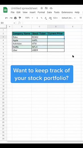 Stock prices #excel #exceltraining #exceltutorial #exceltricks #exceltips #GoogleSheets LEARN MORE | LEARN MORE