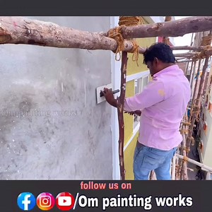 1.3M views · 11K reactions | Long brick wall texture design making on front elevation #starseverywhere | Om painting works | Facebook