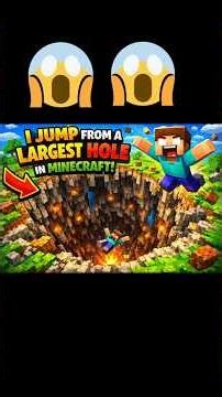 I JUMP FORM WORLD LARGEST HOLE 🕳️ IN MINECRAFT