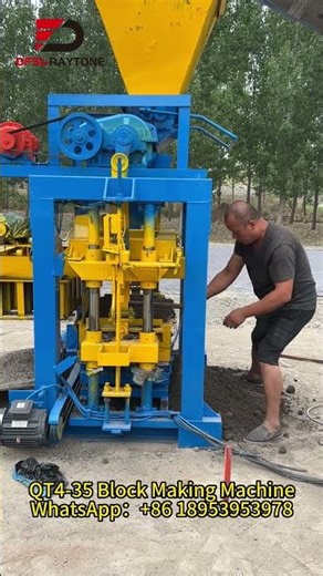 QT4 35 Block making machine， hollow paving cement blocks making machine
