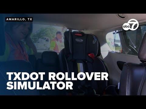 Texas Department of Transportation emphasizes car safety with rollover simulator