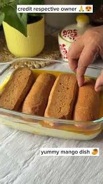 Easy Mango Tiramisu Recipe | No Mascarpone Cheese | 🥭 #MangoTiramisu #viralshorts #mangodessert